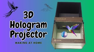 3D HOLOGRAM PROJECTOR DIY MAKING AT HOME  diy trending hologram [upl. by Dwain]