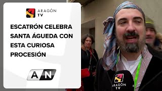 Escatrón celebra Santa Águeda con esta curiosa procesión [upl. by Teodorico]