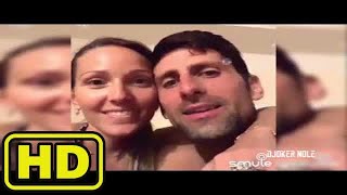 Novak amp Jelena Djokovic Singing FUNNY  Us Open 2018 HD 110 [upl. by Chiou]