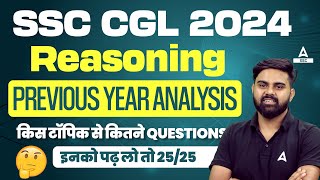 SSC CGL 2024  SSC CGL Reasoning Previous Year Questions Analysis  By Sahil Tiwari [upl. by Petuu]