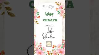 Chhaya Name Meaning 🤍🍁  FasanaEUrdu shorts love [upl. by Marsh783]