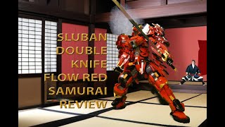 Sluban Red Samurai Double Knife Flow Build and Review [upl. by Adalheid737]