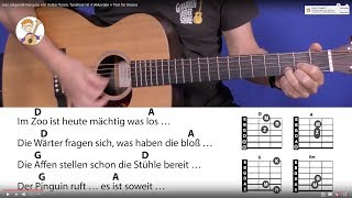 Das singende Känguru von Volker Rosin Tanzlied mit 4 Akkorden  Text für Gitarre [upl. by Naillik]