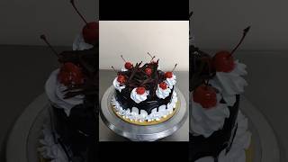 Less cream black forest cakecakevideoshortvideotrendingviralvideoshortsvideoshortshortsviral [upl. by Baerl604]