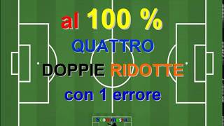 scommesse sportive  Sistema a 4 doppie ridotte  SISTEMA VINCENTE scommessa pronostici pronostico [upl. by Vas746]