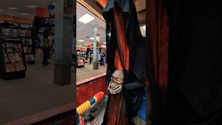 baby likes some of the NEW Animatronics at Spirit Halloween animatronics spirithalloween baby [upl. by Primrosa]