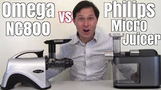 Philips Micro Juicer vs Omega NC800 Comparison Review [upl. by Anilec]