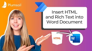 How to import HTML and Rich Text from SharePoint into a Word Template with Power Automate [upl. by Oigufer]