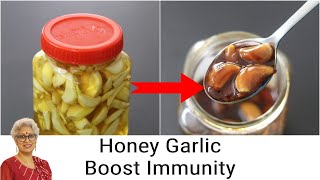 How To Make Fermented Honey Garlic  Natural Home Remedy For Immune Boosting  Skinny Recipes [upl. by Burnie]