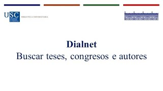 Dialnet 3  Buscar Teses Congresos e AutoresAutoras [upl. by Nibor]