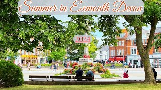 Summer in Exmouth Devon England 4k 2024 Town Centre amp Seafront [upl. by Lovering]