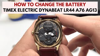 How to Replace the Watch Battery on a Timex Electric Dynabeat  LR44 A76 AG13 Battery Replacement [upl. by Bradski683]