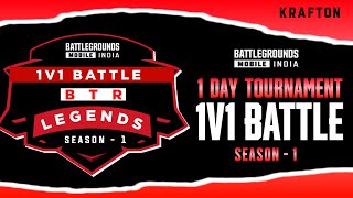 1 DAY TOURNAMENT  1V1 ROOM  BGMI LIVE  BTR RANGER [upl. by Acyre]