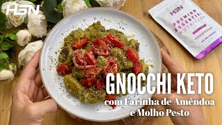 Gnocchi Keto com Farinha de Amêndoa e Molho Pesto 😋 [upl. by Karel]