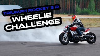 Triumph Rocket 3 R Wheelie challenge [upl. by Onitsirc]