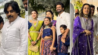 Manchu Manoj And Pawan Kalyan  Ram Charan with Upasana entry at Wedding in Hyderabad  hi Celebrity [upl. by Nura]