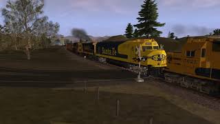 Trainz Simulator 2 ATSF Morning Freight leaves Jefferson Yard [upl. by Nostets235]