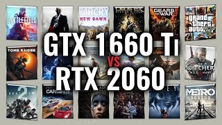 GTX 1660 Ti vs RTX 2060 Benchmarks  Gaming Tests Review amp Comparison  53 tests [upl. by Andaira42]