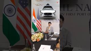 CM Stalin Traveled JAGUAR IPACE Auto Pilot Car in America 🇺🇸 Hybrid Views  Tamil 🏁 [upl. by Ahserb]