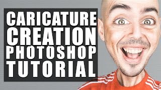 How to Create a Caricature From a Photo  Photoshop Tutorial [upl. by Medrek]