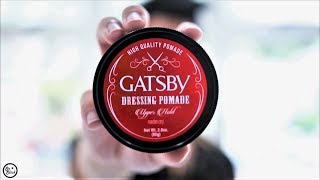 GATSBY Dressing Pomade Upper Hold  Review amp Styling [upl. by Hairakcaz250]