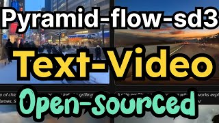 Free Textvideo model with longer Video generation Pyramidflowsd3 [upl. by Lettig]