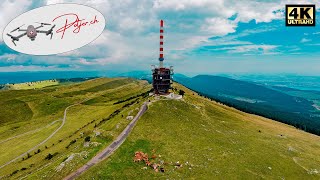 Chasseral Mountain with Tower 1608m Jura Seeland Switzerland hike by Air [upl. by Hamel]