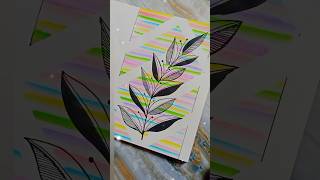 Leaf art shorts art drawing boho brush pen art [upl. by Sivia]