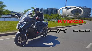 PRUEBA Review Kymco AK550 ♦️ ¿Es MEJOR que el YAMAHA TMAX y el BMW C650  Argentina Motovlogs [upl. by Aubin596]