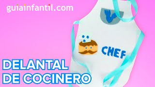 Cómo hacer un delantal de cocinero paso a paso  Manualidades infantiles [upl. by Anaytat983]