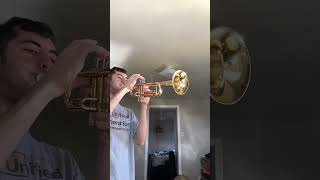 E Major scale on trumpet Concert D trumpet [upl. by Ramilahs]