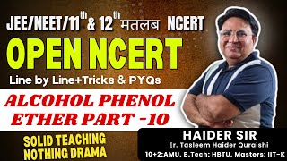 Alcohol Phenol Ether Part 10 for IITJEE exam  By Haider sir [upl. by Goldston]