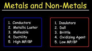 Metals and Nonmetals  Chemistry [upl. by Sheilah]