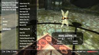 TESV Skyrim  quotCHEATquot  Ingredients Alchemy spawn all Alchemy Ingredients [upl. by Letsirc148]