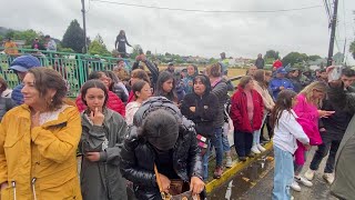 Crowd gathers outside police station where exChile President Pineras body is being kept  AFP [upl. by Knowland929]