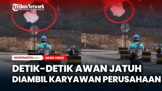 DetikDetik Awan Jatuh Diambil Karyawan Perusahaan [upl. by Melosa]