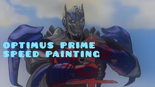 Transformers Optimus Prime Speed paintingkrita [upl. by Lansing810]