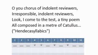 Catullus Hendecasyllabic Meter Lecture 01 of 05 [upl. by Yecad231]