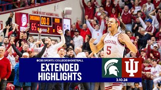 Michigan State at Indiana College Basketball Highlights  CBS Sports [upl. by Marlena]