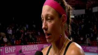 Fed Cup Interview Yanina Wickmayer [upl. by Dnalyag470]