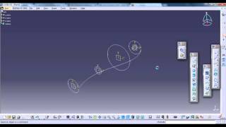 CATIA Basics  multi section surface using guides [upl. by Enelime]