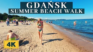 POLAND  GDAŃSK  4K  SUMMER BEACH WALK 2021 [upl. by Charters]