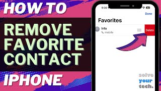 iOS 17 How to Remove Contact from Favorites on iPhone [upl. by Kerns]