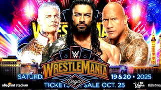 WWE WRESTLEMANIA 41 POSSIBLE MATCH CARD PREDICTION 7 OCT 2024 [upl. by Nolak928]