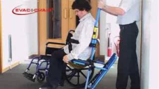 EvacChair emergency stairway evacuation mobility impaired building escape [upl. by Selrhc643]