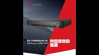 iDS7208HQHIM1S  Analíticos de Vídeo  Acusense  Hikvision  DVR Turbo HD  Instalação câmeras [upl. by Flynn]