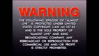 Almost Live Copyright Warning [upl. by Idalina392]