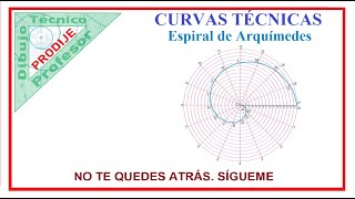 Curvas técnicas 1 ESPIRAL DE ARQUÍMEDES Dibujo técnico [upl. by Sinegra342]