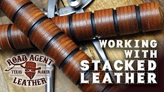 How to Make Stacked Leather but not on a KABAR knife with the xTool P2  Leather working ASMR [upl. by Harshman94]