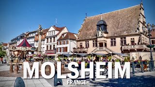 Molsheim City Street Tour Alsace France  Romantic and Beautiful [upl. by Arne]